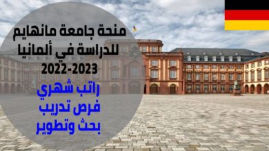 منحة جامعة مانهايم في ألمانيا 2022